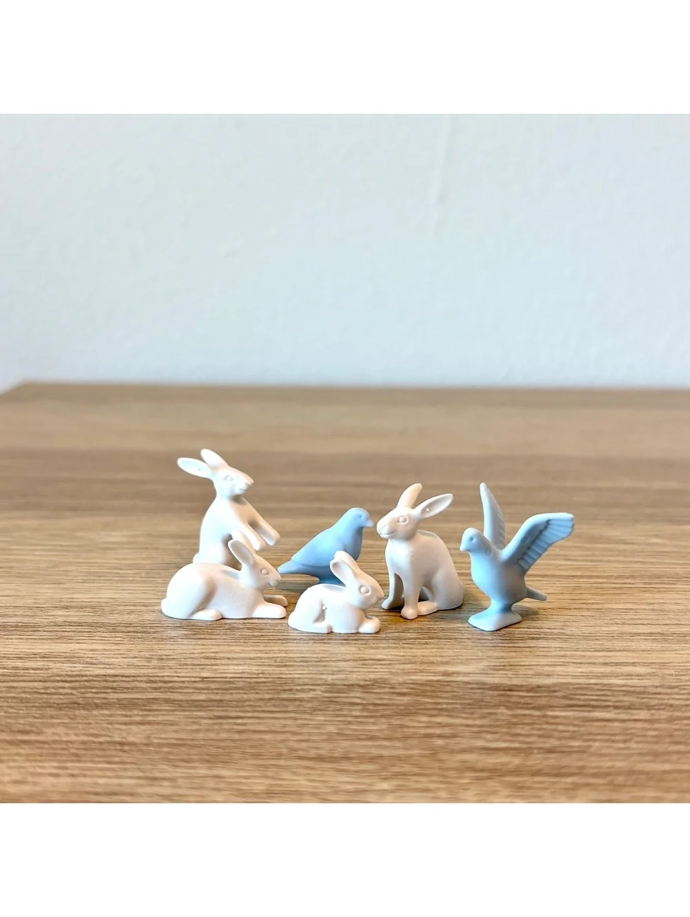 Playmobil 6 Pc Miniature Rabbit and Bird Figurines